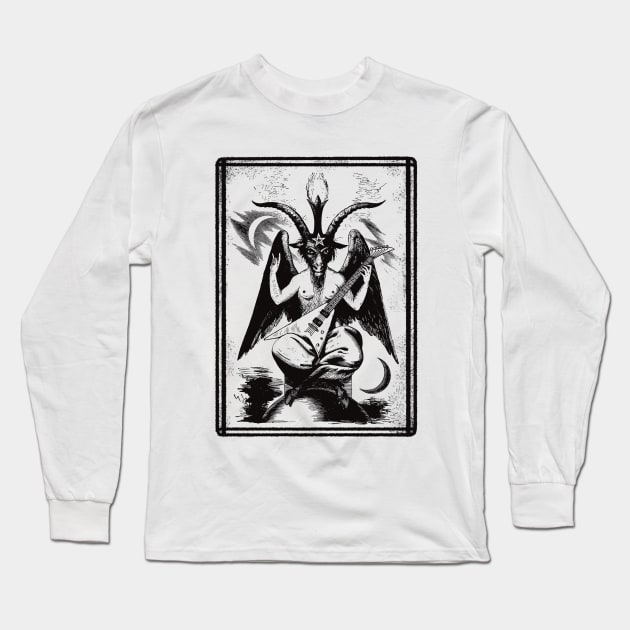 Baphomet arrow guitar white transparent Long Sleeve T-Shirt by Karloz